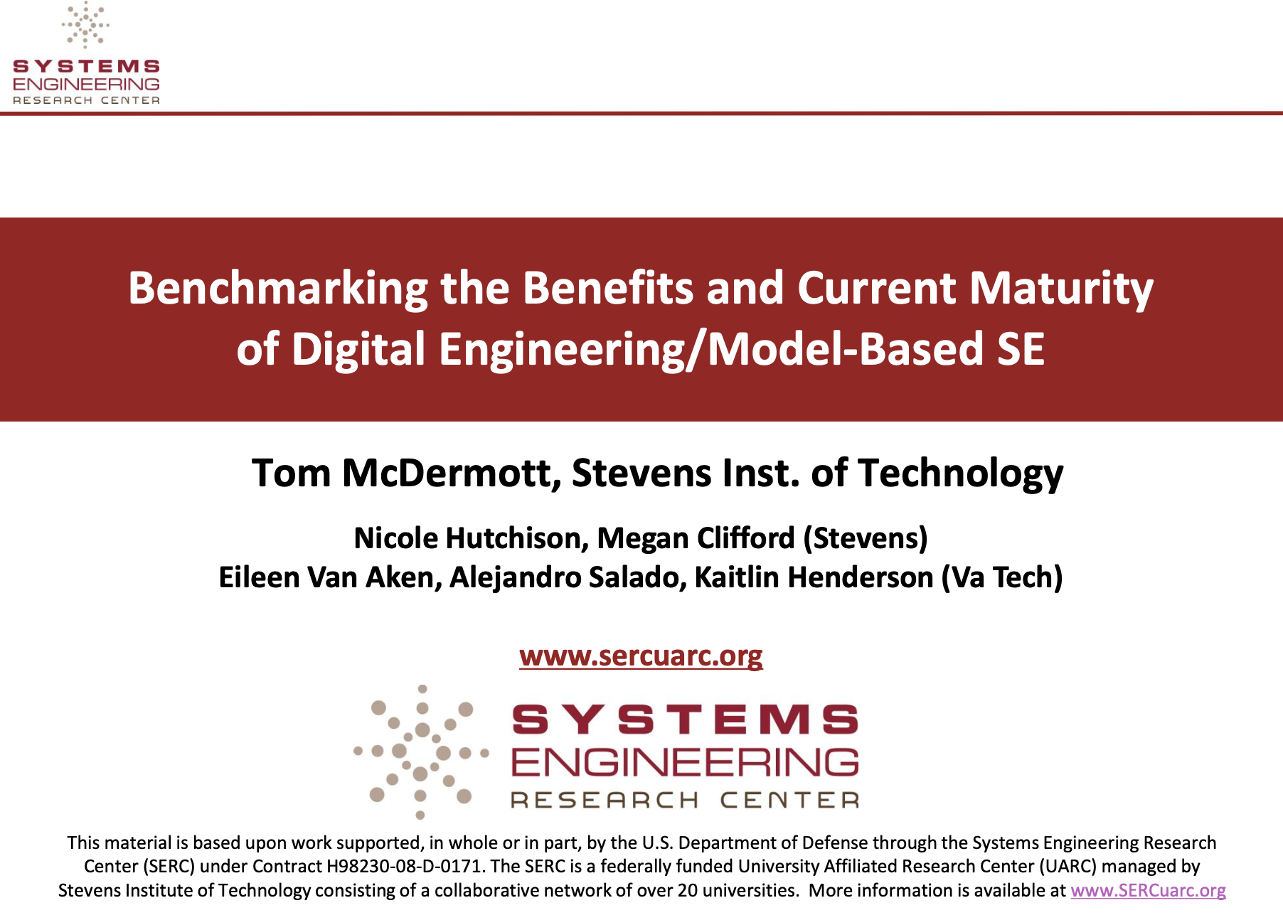 Benchmarking The Benefits And Current Maturity Of Digital Engineering